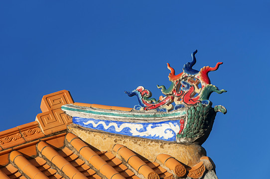 传统中式屋顶装饰