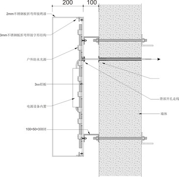 楼体发光字工艺图