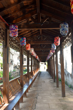 中式古建筑长廊