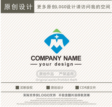 M字母机电工程logo