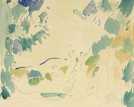 安德烈·德朗洗澡者抽象水彩画