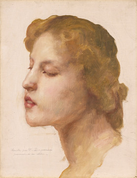 威廉·阿道夫·布格罗布格罗女人侧面油画