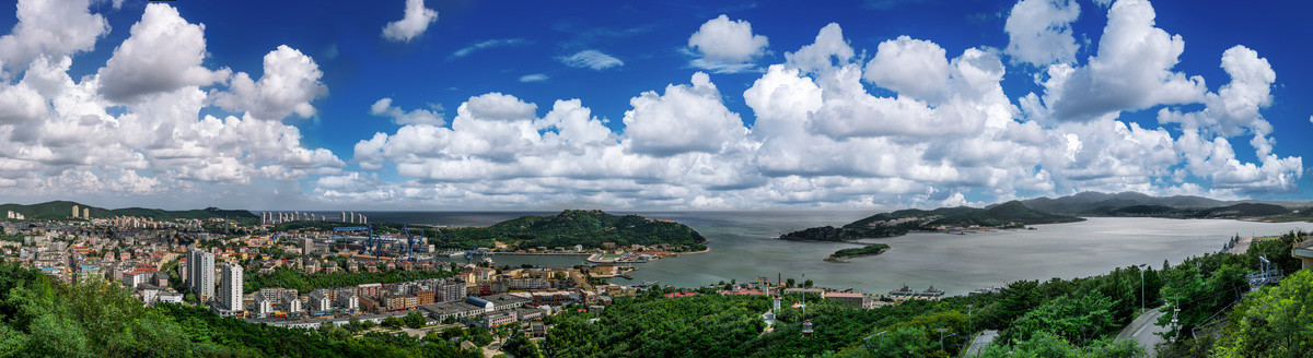 旅顺口白玉山风光全景