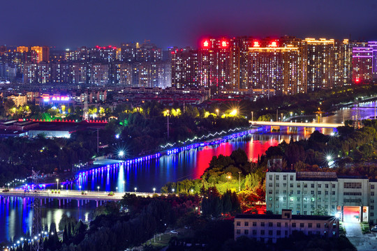 济宁城区夜景