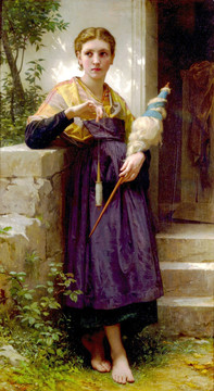 威廉·阿道夫·布格罗布格罗年轻女子油画
