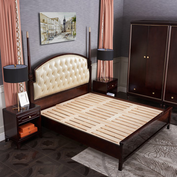美式轻奢家具床框架床头柜