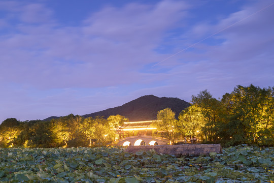 杭州湘湖夜景