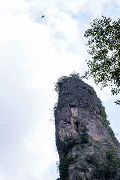 北雁荡山走钢索