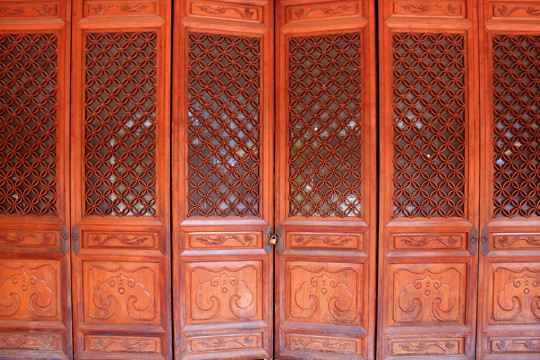中式红木门