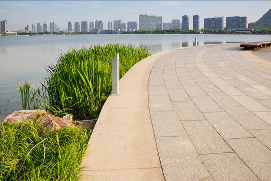 中国江苏江阴敔山湖公园美景