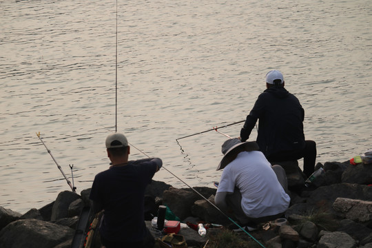 珠海情侣路珠海日月贝钓鱼和风光