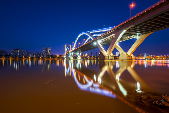 柳州广雅大桥夜景