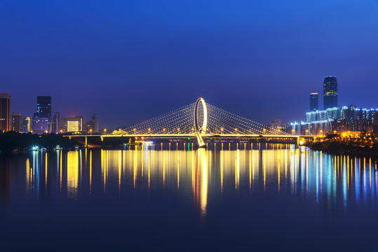 柳州白沙大桥夜景