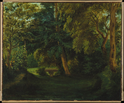 德拉克洛瓦高清森林风景油画