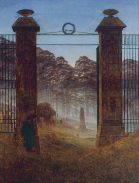 大卫·弗里德里希墓地油画