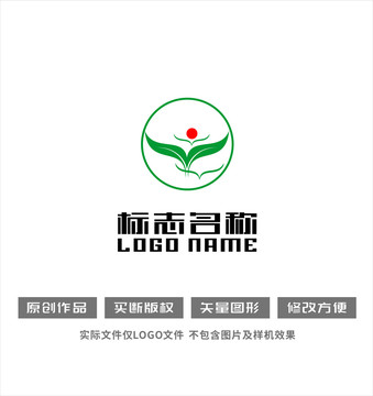 绿叶农业太阳logo