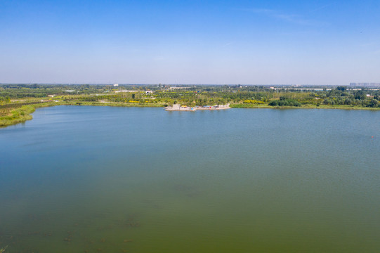 航拍济南龙湖湿地81