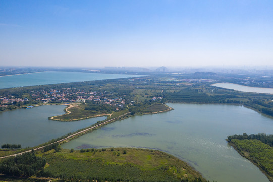 航拍济南龙湖湿地90