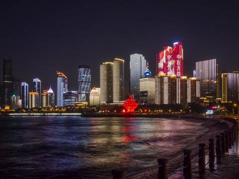 青岛海滨夜景