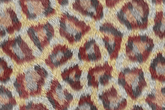 时尚豹纹皮纹地毯