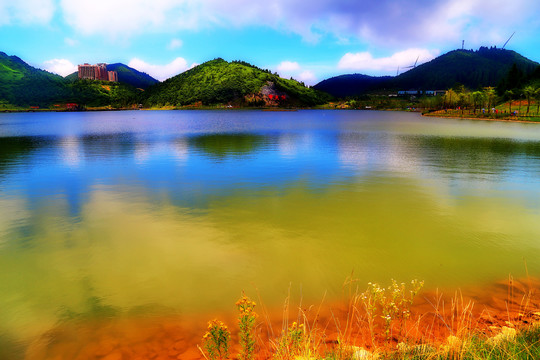 南天湖风景画