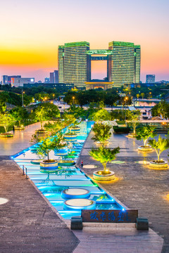 杭州市民中心夜景