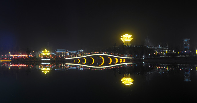 随州文化公园夜景