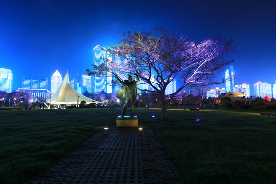 青岛音乐广场夜景