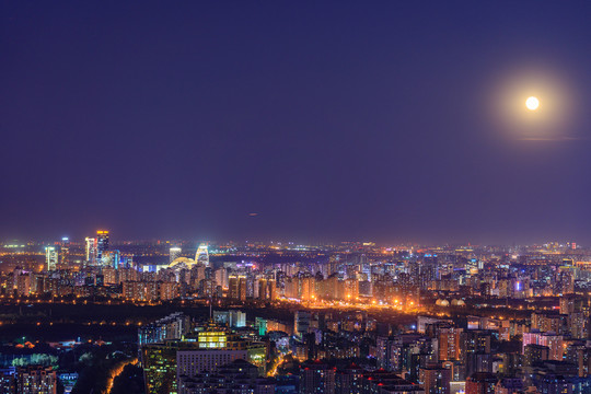望京国际商业中心建筑群夜景