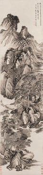 吴历仿王蒙山水