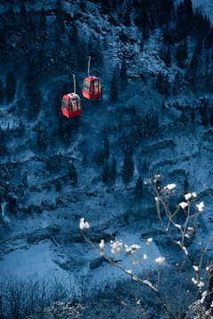 雪景索道