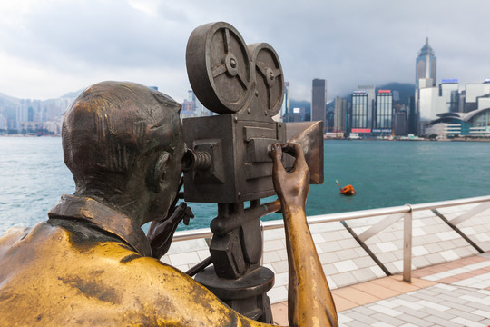 香港星光大道电影拍摄雕像