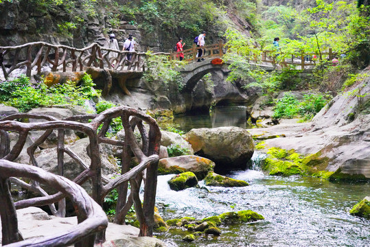 太行山八泉峡峡谷溪水