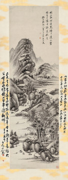 奚冈仿大痴山水