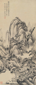 张宗苍松涧泉流图