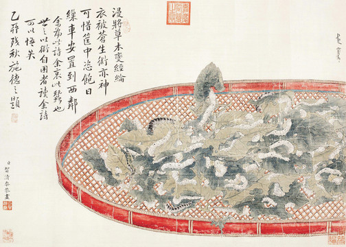 贺清泰春蚕图