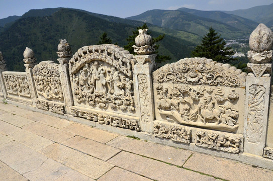 古代石雕栏板