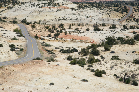 穿越贫瘠沙漠的道路