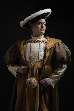 穿历史服装的亨利八世肖像