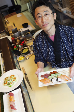 日本料理店的厨师