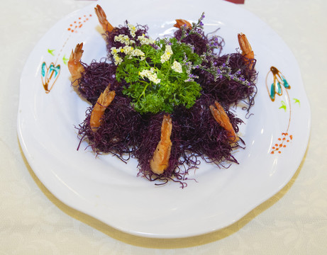紫苏虾球大虾