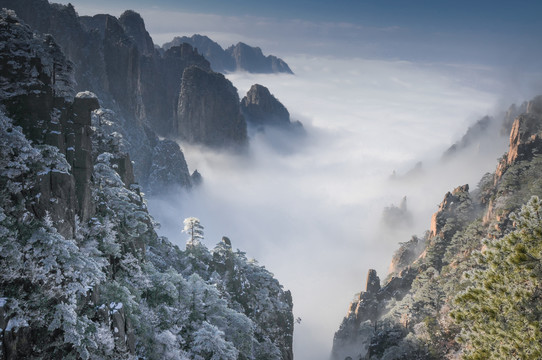 中国安徽黄山风景区云海