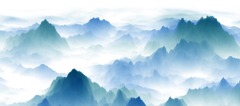 水墨远山