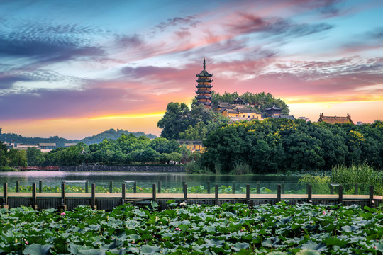 金山寺古建筑景观