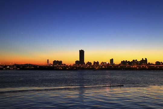 台北城市日落美景