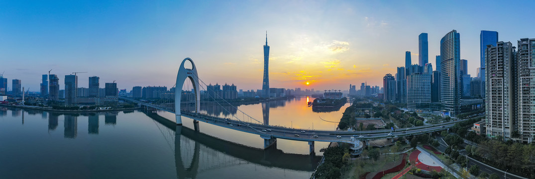 中国广州城市天际线
