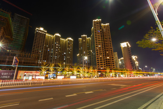 广东湛江恒怡湾花园夜景