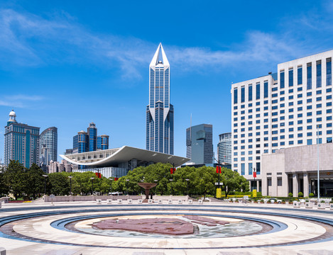 上海街景上海人民广场
