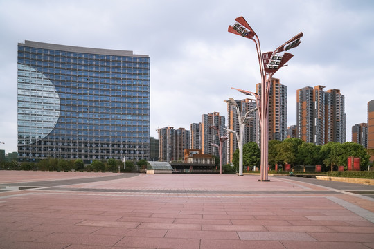 苏州活力广场风光和现代建筑