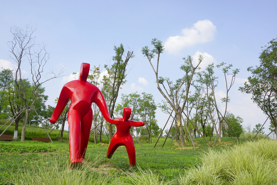 成都桂溪生态公园雕塑